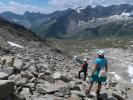 Christian und Ursa zwischen Wildenkogel und Wildenkogelscharte (16. Juli)