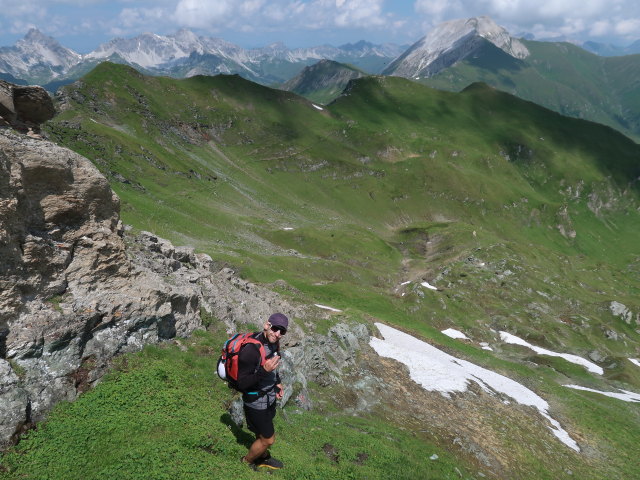 Christoph zwischen Nebelkareck und Nebelkarscharte