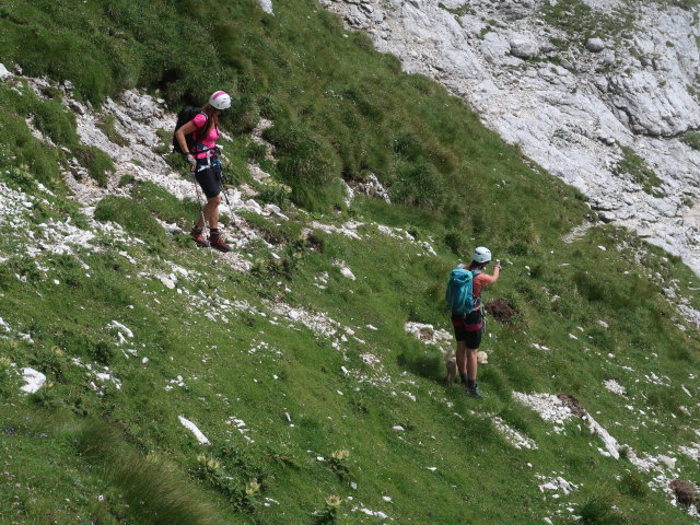 Dagmar und Larissa zwischen Jof Fuart und Forcella Mose