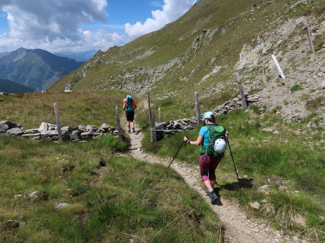 Larissa und Ursa am Wiener H&ouml;henweg zwischen Peischlacht&ouml;rl und Berger T&ouml;rl (13. Aug.)