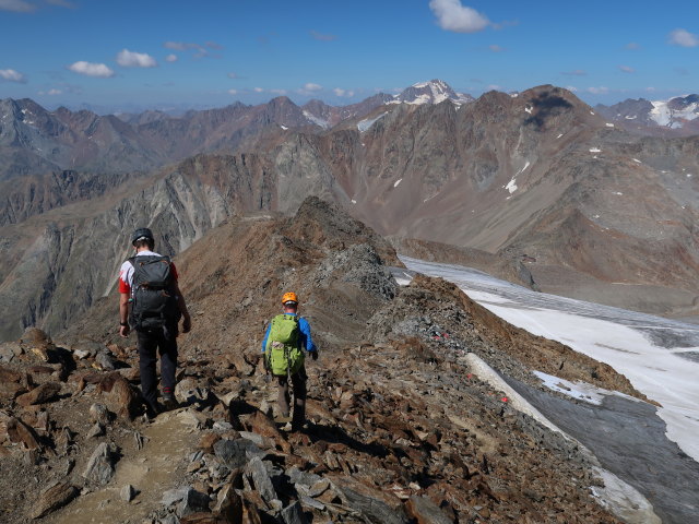 Aaron und Ronald zwischen Similaun und Niederjochferner (20. Aug.)