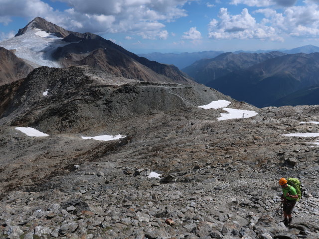 Aaron zwischen Eismann-Fundstelle und Hauslabjoch (20. Aug.)