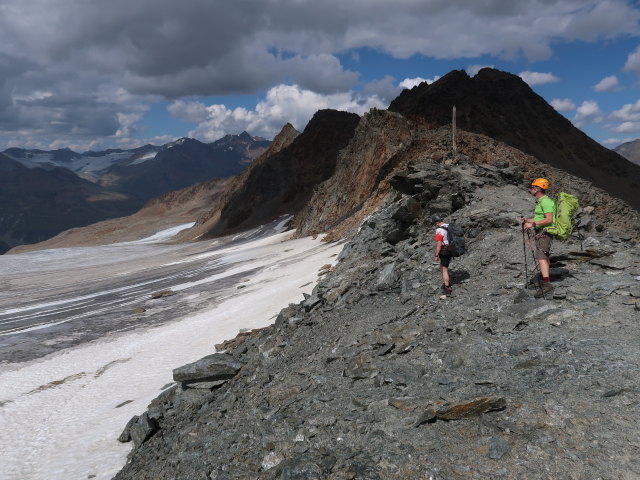 Ronald und Aaron im Hauslabjoch, 3.283 m (20. Aug.)