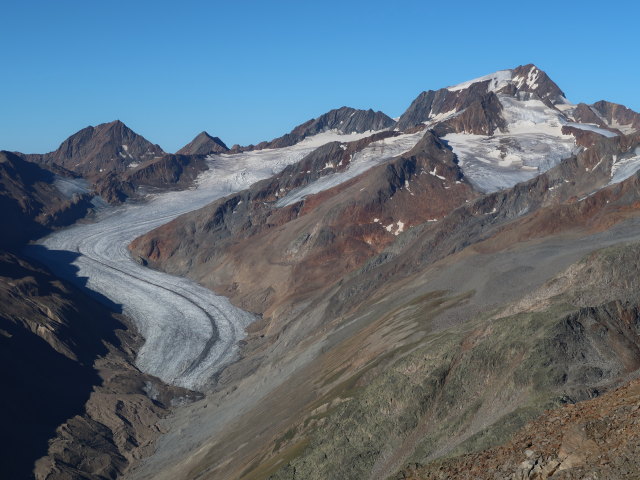 Hintereisferner und Wei&szlig;kugel von der Mittleren Guslarspitze aus (21. Aug.)