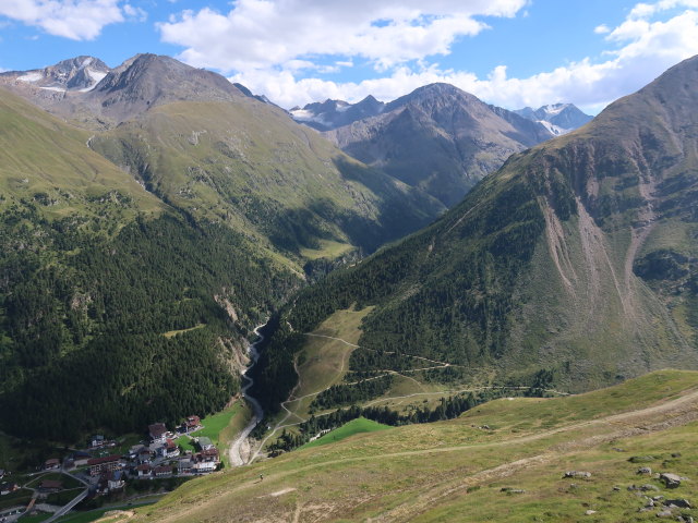 Niedertal von der Wildspitzebahn aus (21. Aug.)