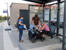 Sabine, Eckart, Marie und Elisabeth im Bahnhof Rothengrub