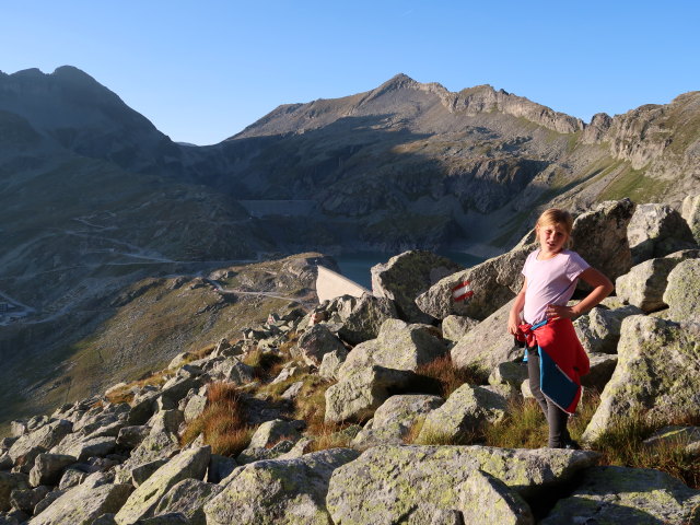 Stefanie zwischen Hochkedl und Reißeckhütte (9. Sep.)