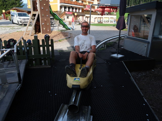 Ich in der Talstation der Sommerrodelbahn Abtenau, 742 m (17. Sep.)