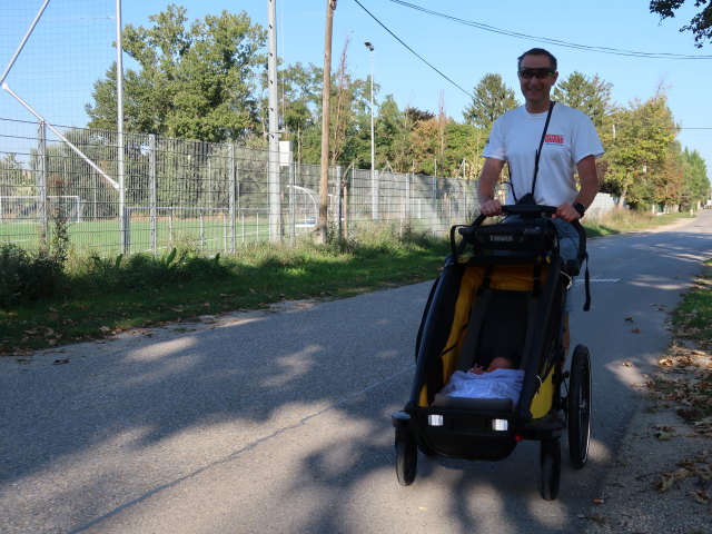 Nils und ich in der Alten Straße