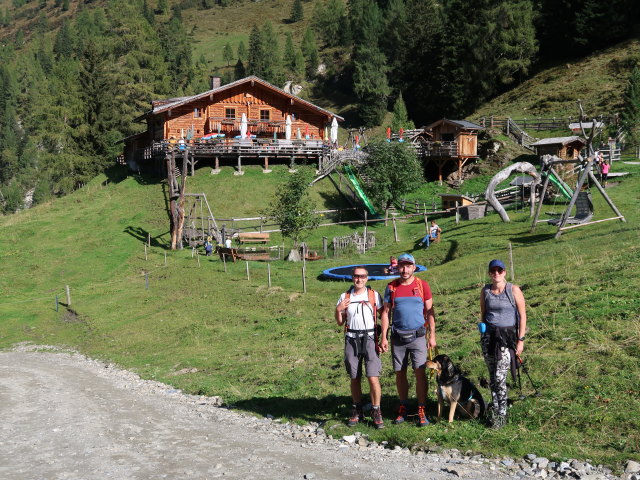 Ich, Georg und Sarah auf der Reitalm