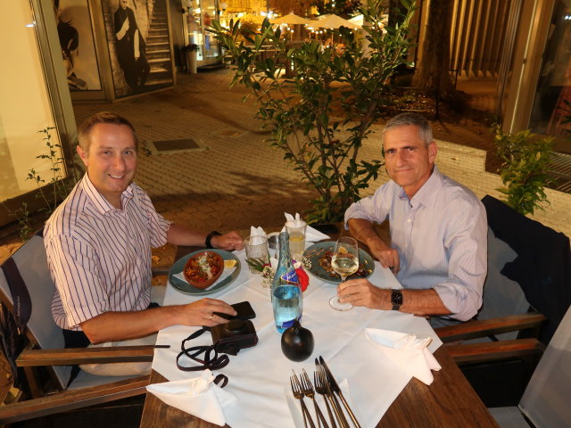 Ich und Friedrich im Fisch-Restaurant Blue Marlin