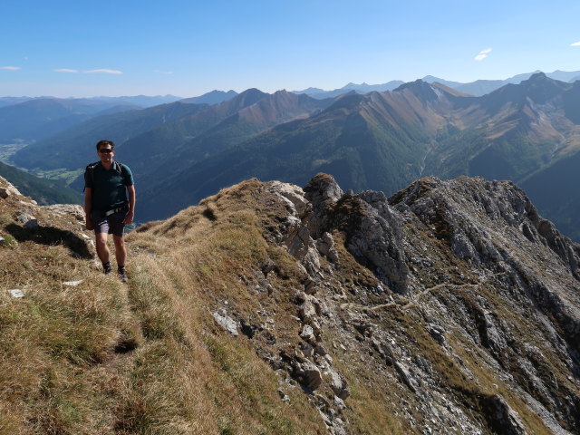 Ronald zwischen Kleiner Guglspitze und Zmölling