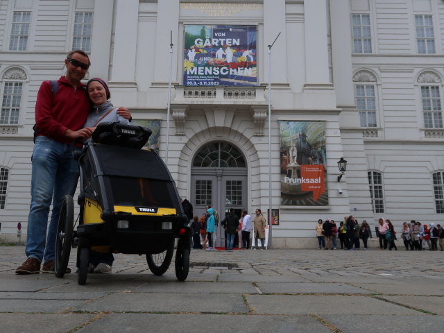 Ich, Sabine und Nils am Josefsplatz