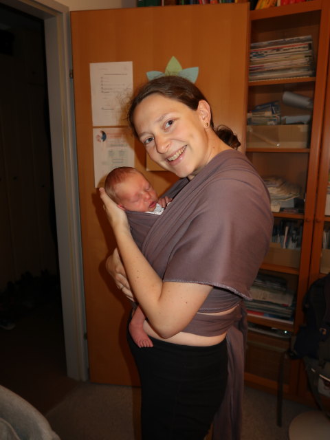 Nils und Sabine in unserer Wohnung (9. Okt.)