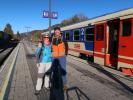 Carmen und Frank im Bahnhof Hainfeld, 418 m