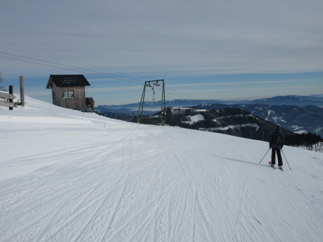 Ronald bei der Bergstation des Paradieslifts, 1.785 m