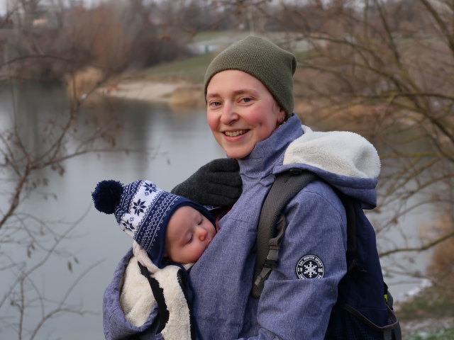 Nils und Sabine beim Badeteich S&uuml;&szlig;enbrunn