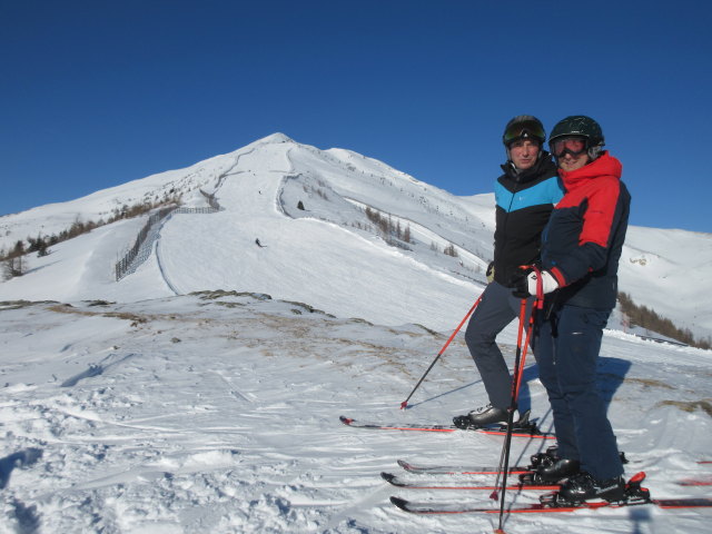 Frank und ich neben der Panorama-Abfahrt (20. J&auml;n.)