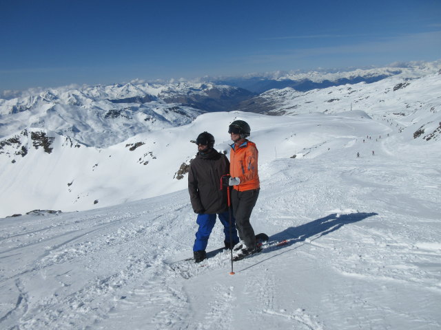 Markus und ich auf der Piste Col de l'Audzin (19. M&auml;rz)