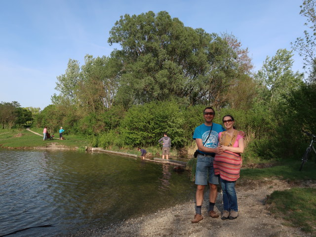 Ich, Nils und Sabine beim Gro&szlig;enzersdorfer Arm