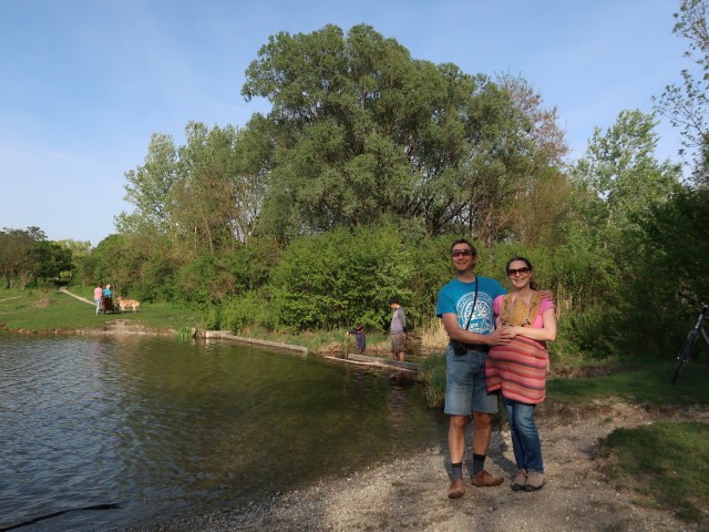 Ich, Nils und Sabine beim Gro&szlig;enzersdorfer Arm