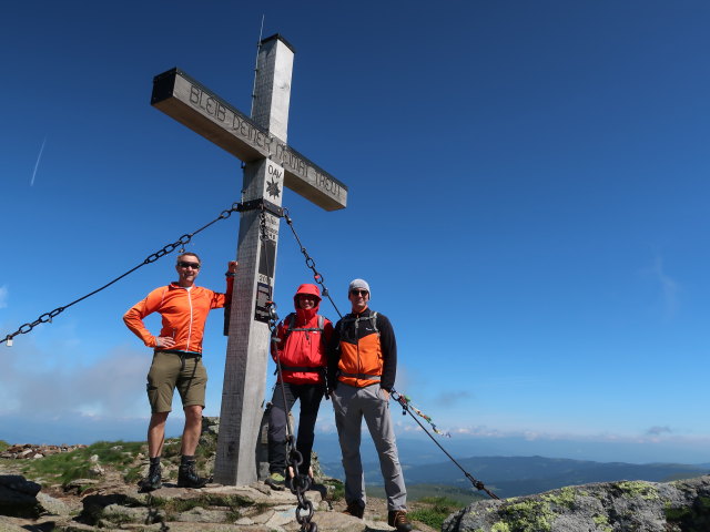 Ich, Carmen und Frank am Gro&szlig;en Speikkogel, 2.140 m (15. Juni)