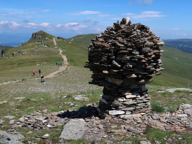 Carmen und Frank zwischen Seespitz und Gro&szlig;em Kar (15. Juni)