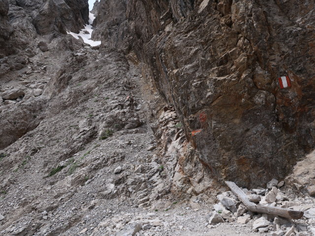 zwischen K&uuml;hbodent&ouml;rl und Spitzkofel-Klettersteig (29. Juni)