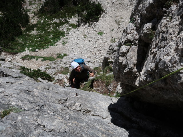 Via Mazzorana-Adler: Frank in der 1. Seill&auml;nge