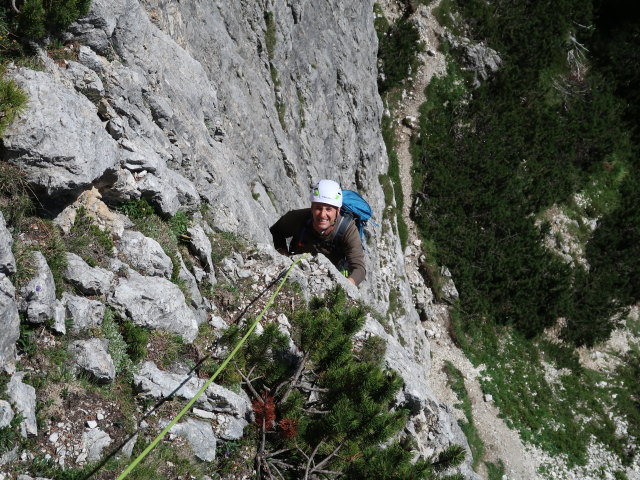 Via Mazzorana-Adler: Frank in der 1. Seill&auml;nge