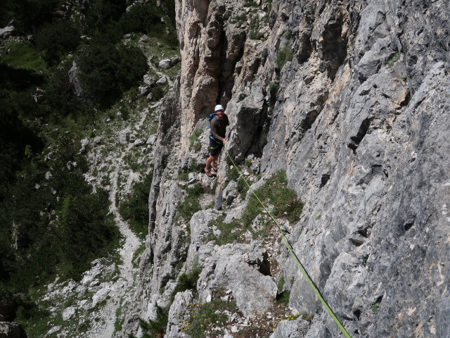 Via Mazzorana-Adler: Frank in der 3. Seill&auml;nge