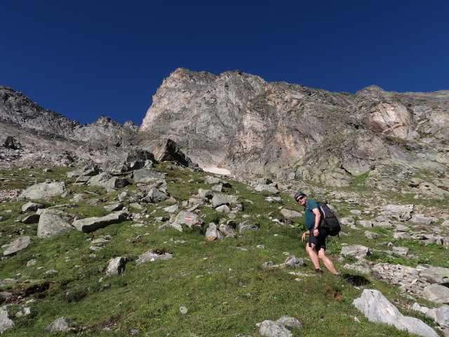 Ronald zwischen Oberem Rotg&uuml;ldensee und Wastlkarscharte (11. Aug.)