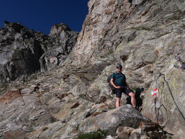 Ronald zwischen Oberem Rotg&uuml;ldensee und Wastlkarscharte (11. Aug.)