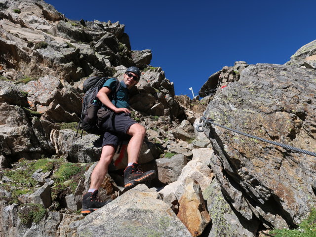 Ronald zwischen Oberem Rotg&uuml;ldensee und Wastlkarscharte (11. Aug.)