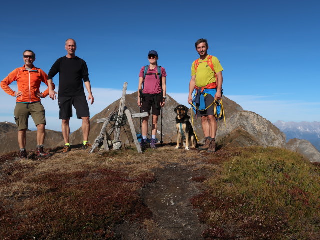 Ich, Frank, Sarah und Georg auf der Mooseckh&ouml;he, 2.129 m