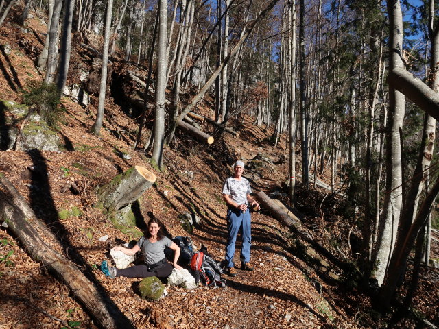 Melanie und Frank zwischen Sackwaldboden und H&auml;uselalm (16. Nov.)