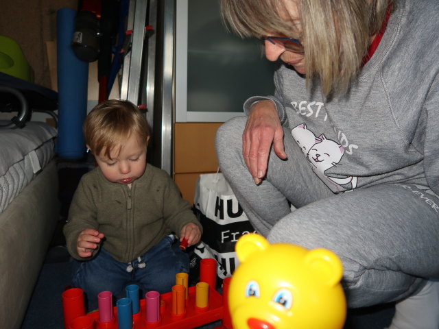 Nils und Mama im Haus meiner Eltern (20. Nov.)