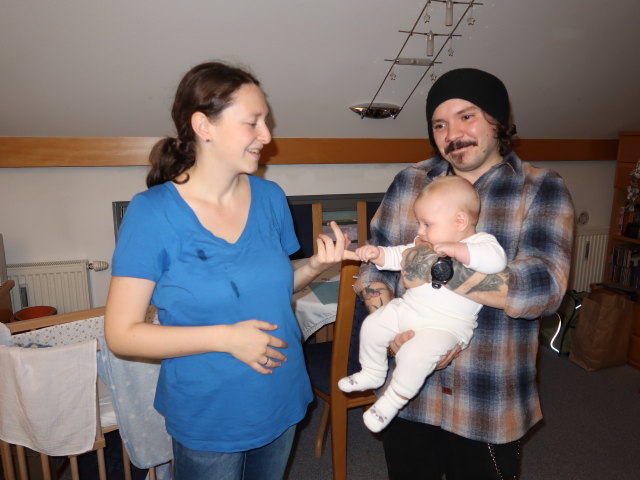 Sabine, Nils und Manuel in unserer Wohnung