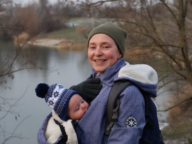 Nils und Sabine beim Badeteich Süßenbrunn