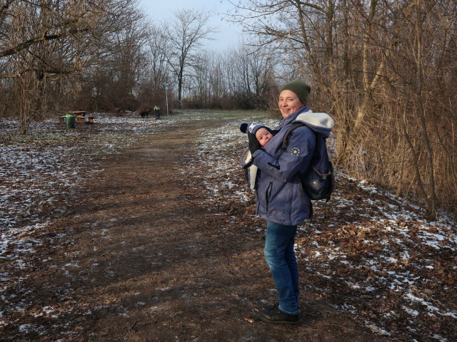 Nils und Sabine beim Badeteich Süßenbrunn