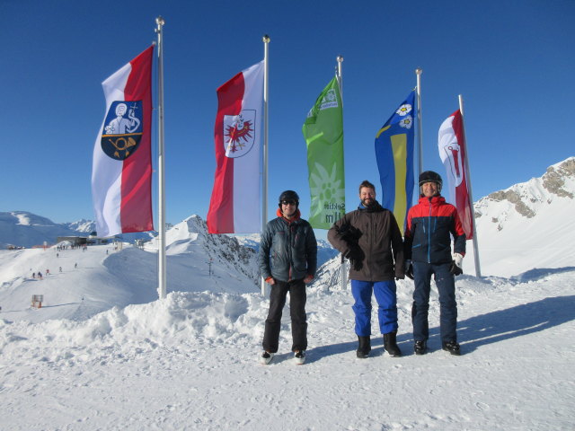 Ronald, Markus und ich bei der Ulmer Hütte, 2.279 m (13. Jän.)