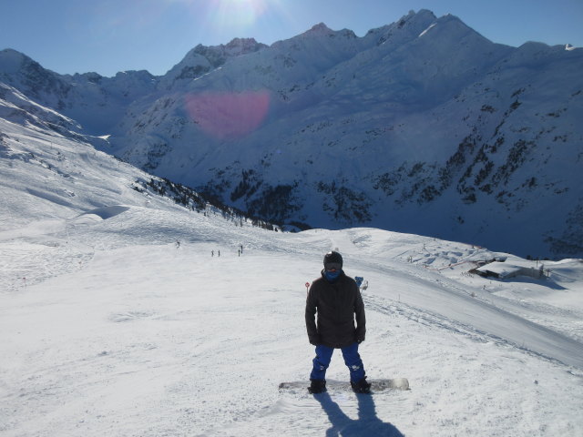 Markus auf der Gampbergpiste (13. Jän.)