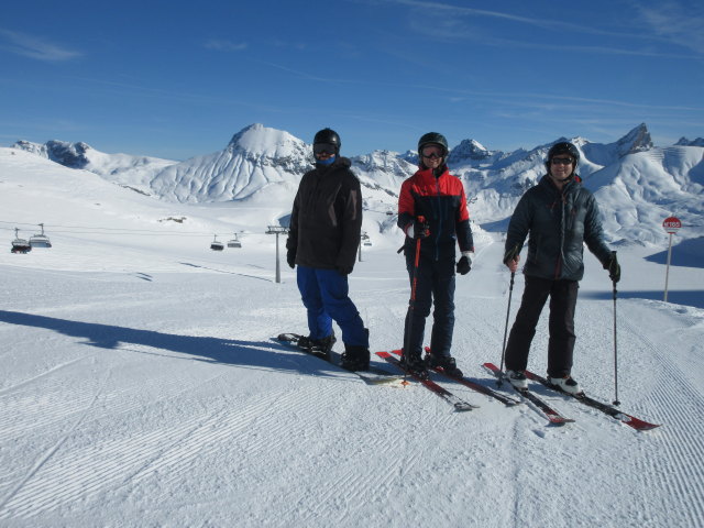 Markus, ich und Ronald auf der Piste 'Madloch - Zürsersee' (14. Jän.)