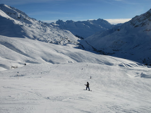 Markus auf der Piste 'Schüttboden - Zürs' (14. Jän.)