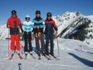 Georg, Sarah, Frank und ich bei der Bergstation der 10er-Kabinenbahn Kieserl II, 1.942 m