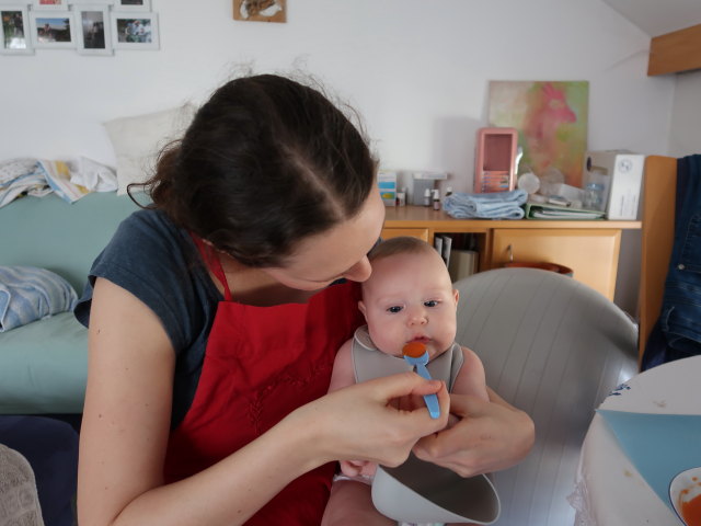 Sabine und Nils in unserer Wohnung