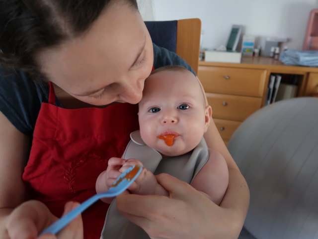 Sabine und Nils in unserer Wohnung