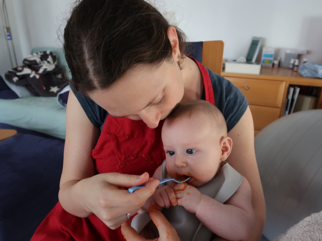 Sabine und Nils in unserer Wohnung