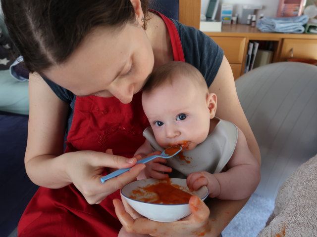 Sabine und Nils in unserer Wohnung