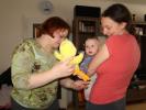 Brigitte, Nils und Sabine in Brigittes Wohnung